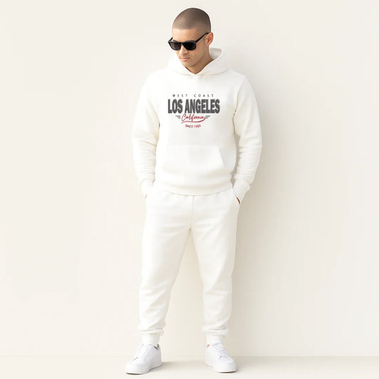 CONJUNTO SUDADERA JOGGER+HOODIE CON CAPOTA PARA HOMBRE LOS ANGELES