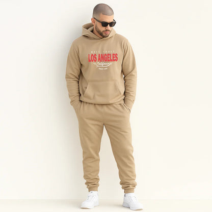 CONJUNTO SUDADERA JOGGER+HOODIE CON CAPOTA PARA HOMBRE LOS ANGELES