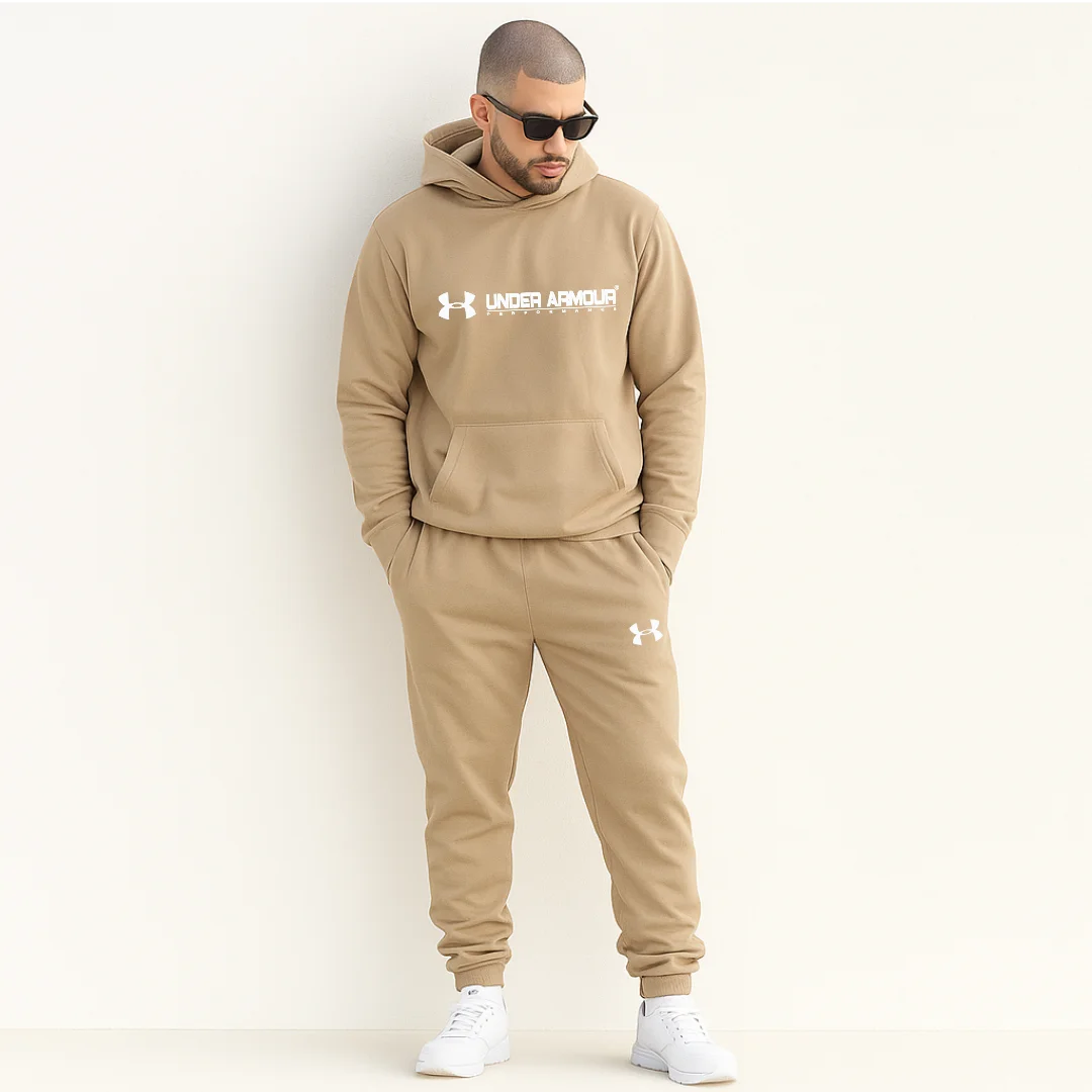 CONJUNTO SUDADERA JOGGER+HOODIE CON CAPOTA PARA HOMBRE UNDER ARMOUR