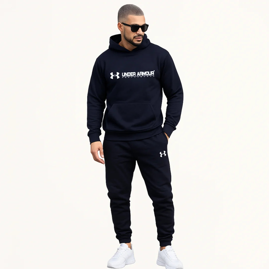 CONJUNTO SUDADERA JOGGER+HOODIE CON CAPOTA PARA HOMBRE UNDER ARMOUR