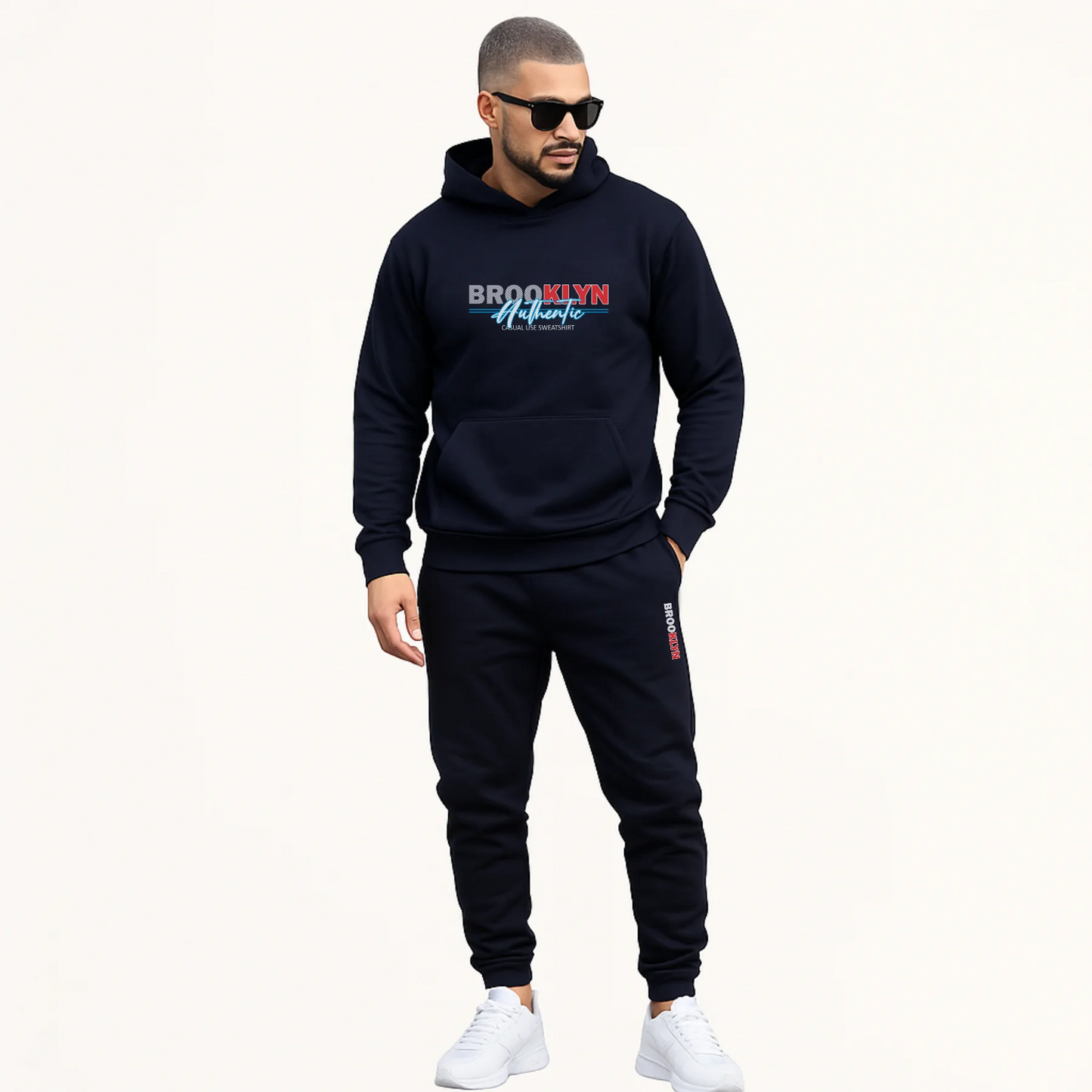 CONJUNTO SUDADERA JOGGER+HOODIE CON CAPOTA PARA HOMBRE BROOKLYN