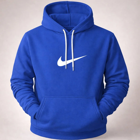 Hoodie Unicolor Estampado Unisex  - Capucha Bolsillo Canguro B01 NK