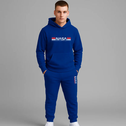 CONJUNTO SUDADERA JOGGER+HOODIE CON CAPOTA PARA HOMBRE NASA