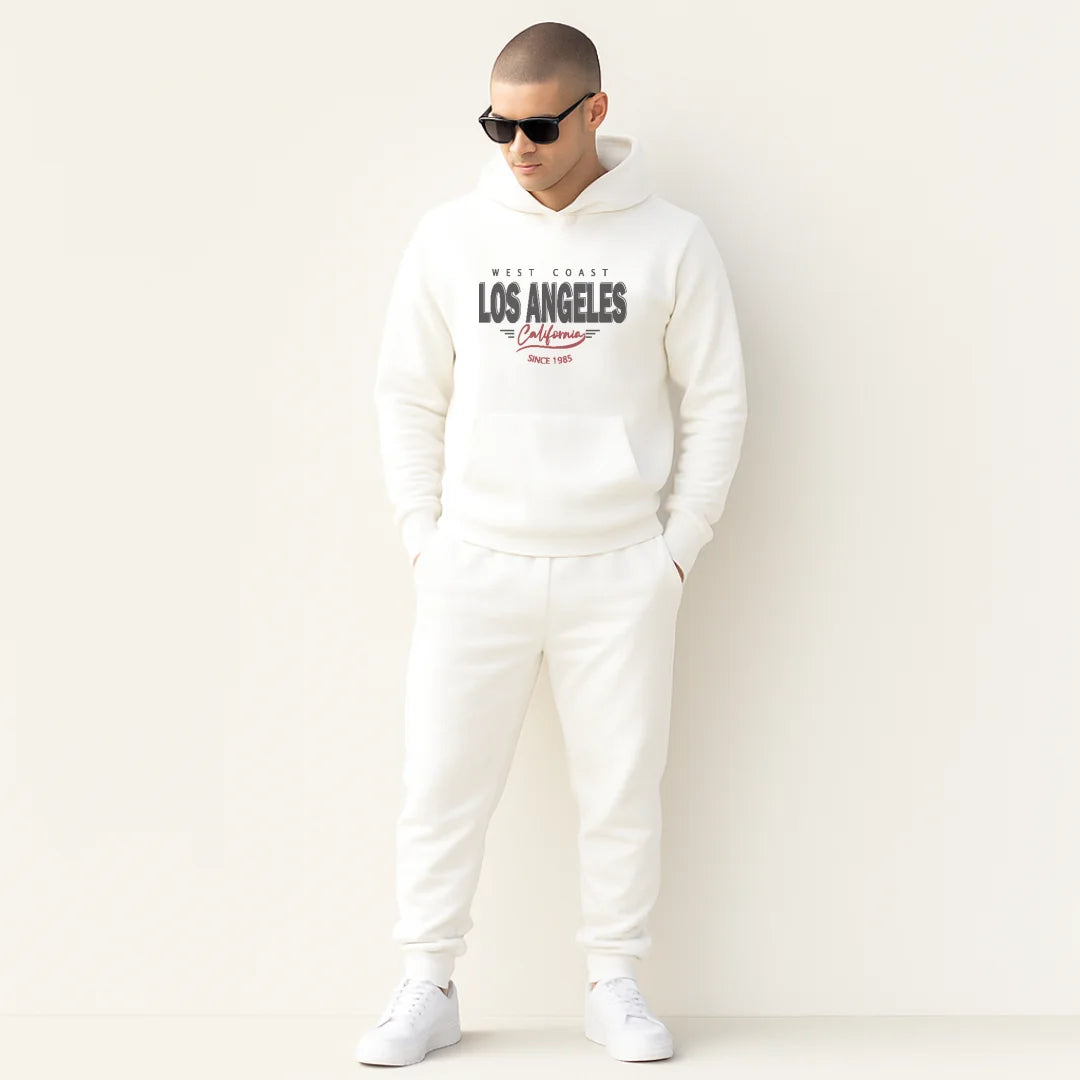CONJUNTO SUDADERA JOGGER+HOODIE CON CAPOTA PARA HOMBRE LOS ANGELES