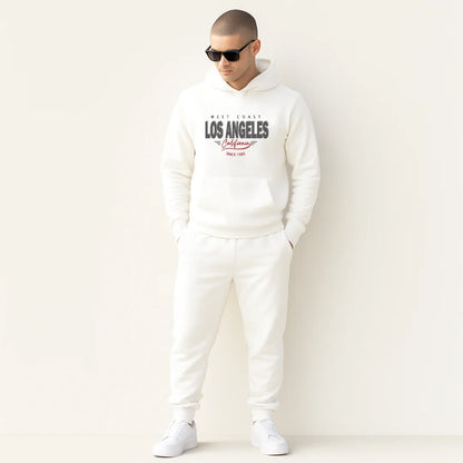 CONJUNTO SUDADERA JOGGER+HOODIE CON CAPOTA PARA HOMBRE LOS ANGELES