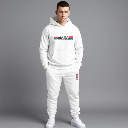 CONJUNTO SUDADERA JOGGER+HOODIE CON CAPOTA PARA HOMBRE NASA