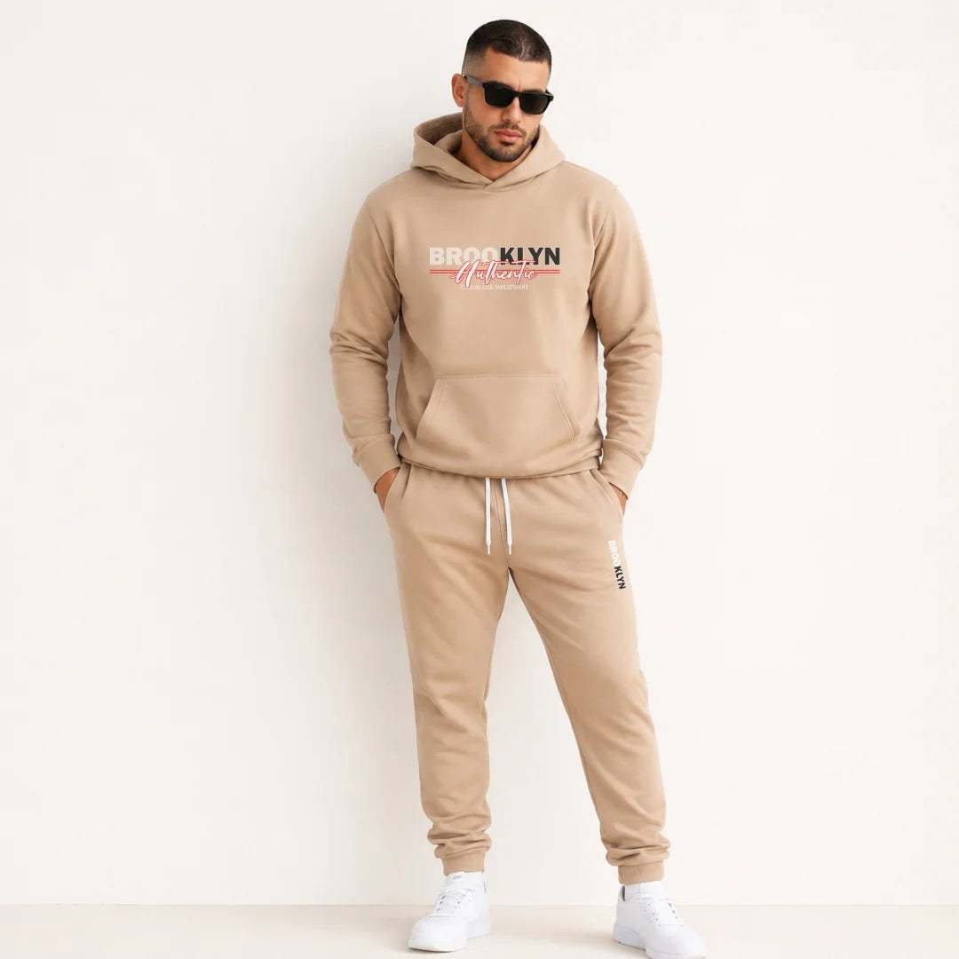 Conjunto Jogger + Hoodie Con Capota Para Hombre Brooklyn (SH01)