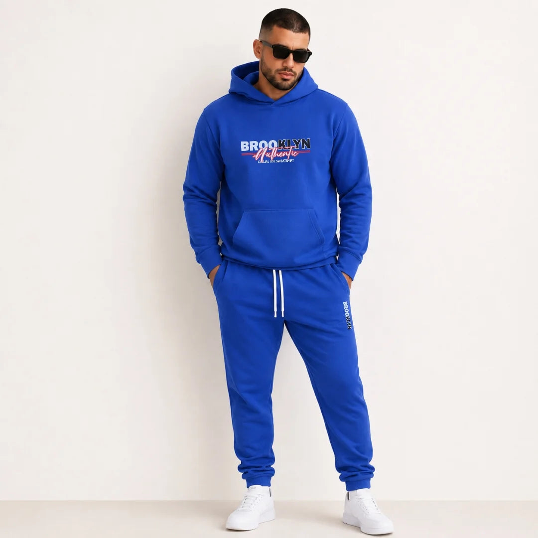 Conjunto Jogger + Hoodie Con Capota Para Hombre Brooklyn (SH01)