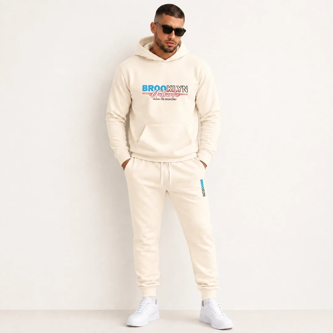 Conjunto Jogger + Hoodie Con Capota Para Hombre Brooklyn (SH01)