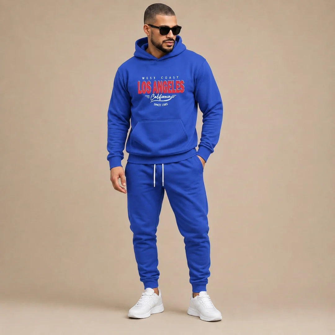 Conjunto Para Hombre Buso Con Capota + Jogger Los Angeles (SH01)