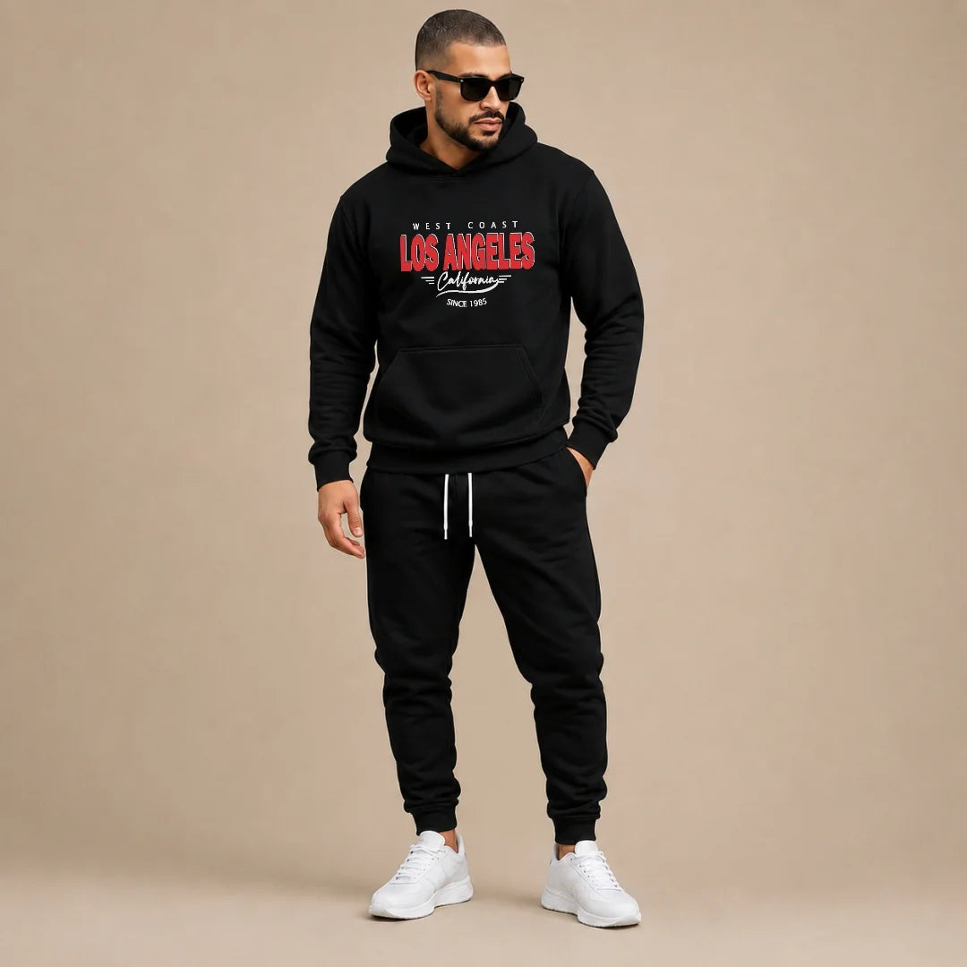 Conjunto Para Hombre Buso Con Capota + Jogger Los Angeles (SH01)