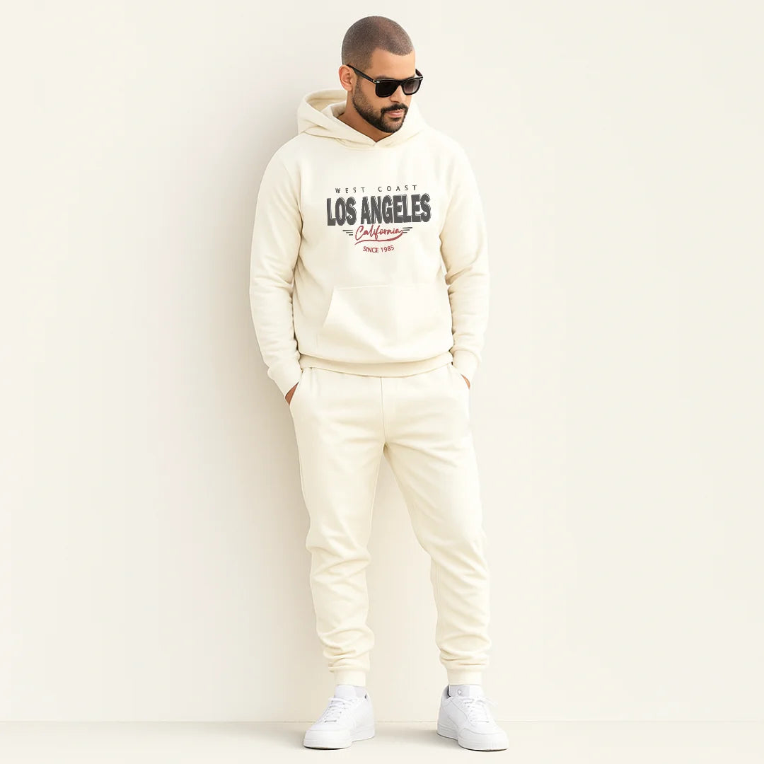 CONJUNTO SUDADERA JOGGER+HOODIE CON CAPOTA PARA HOMBRE LOS ANGELES