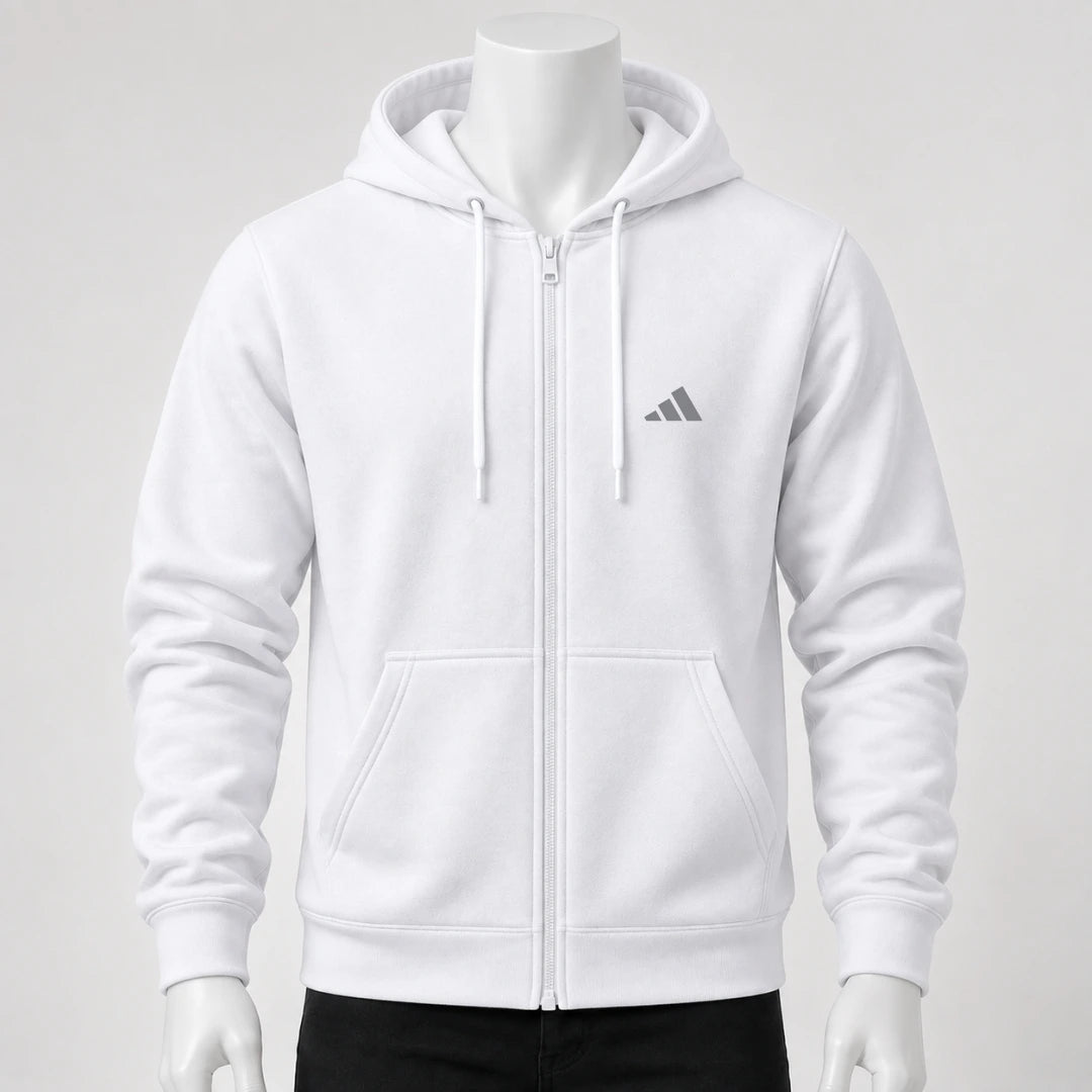 Buso Hoodie Rojo para Hombre – Capucha, Bolsillo Canguro y Cierre Frontal (E01)