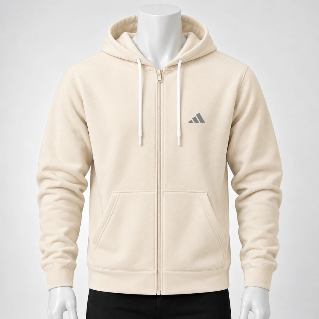 Buso Hoodie Rojo para Hombre – Capucha, Bolsillo Canguro y Cierre Frontal (E01)