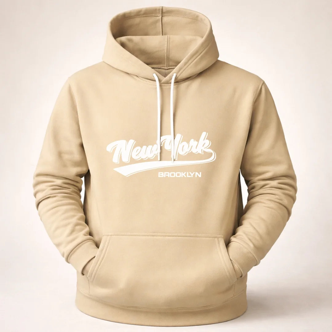 Buso Hoodie Hombre  con Estampado Deportivo y Capota New York (B01)