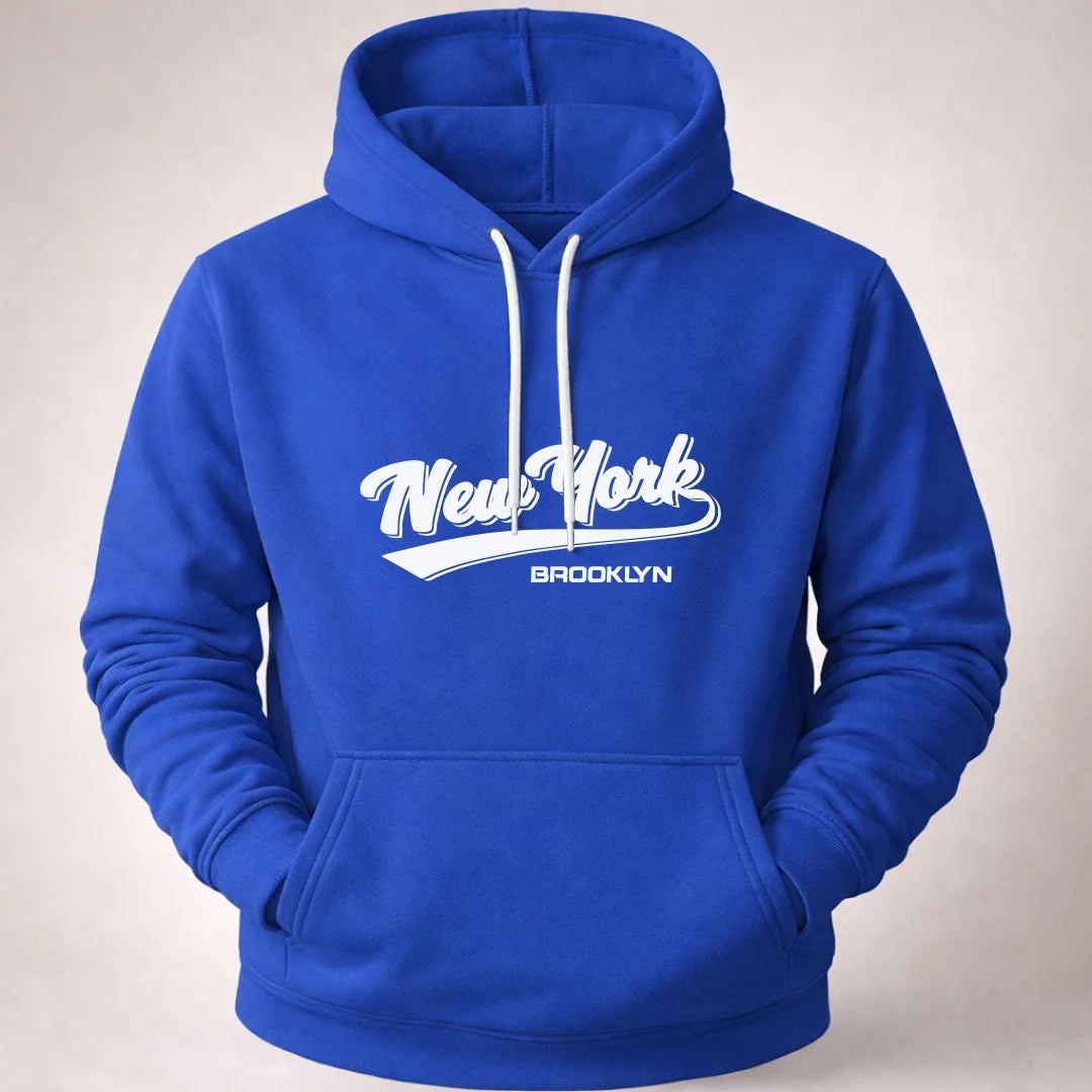 Buso Hoodie Hombre  con Estampado Deportivo y Capota New York (B01)