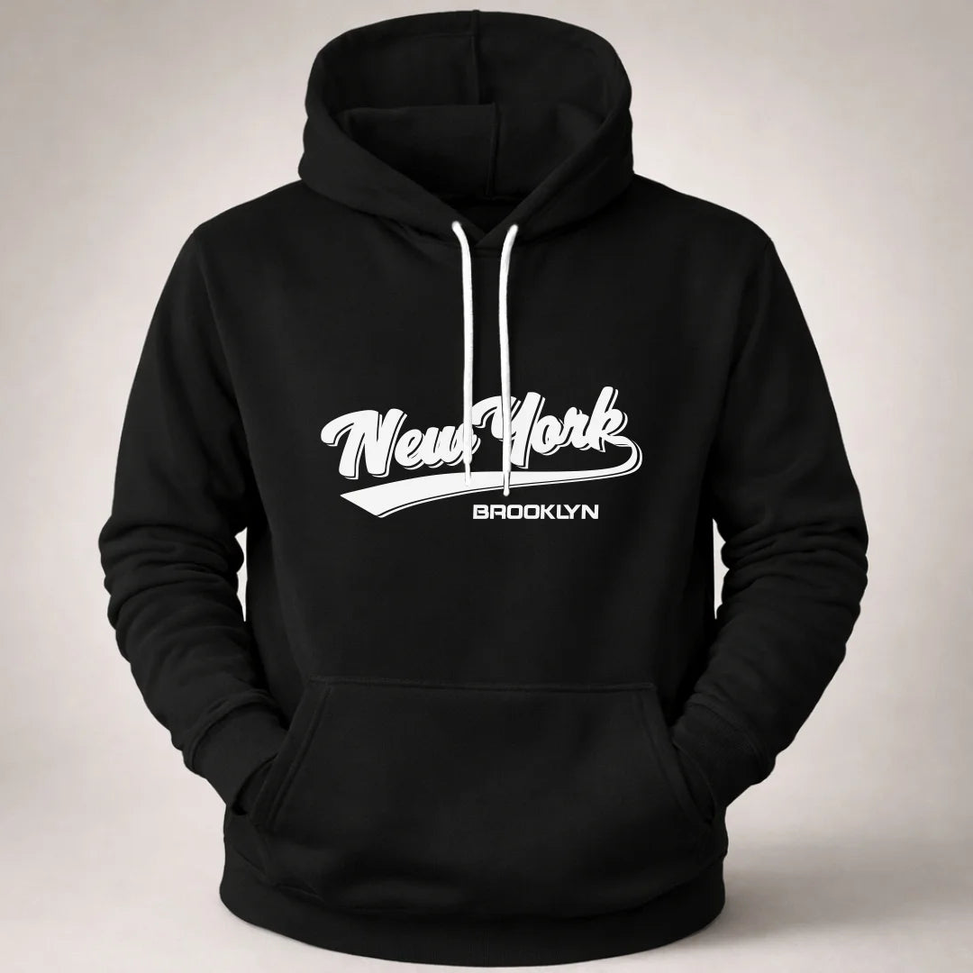 Buso Hoodie Hombre  con Estampado Deportivo y Capota New York (B01)