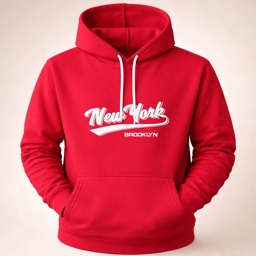 Buso Hoodie Hombre  con Estampado Deportivo y Capota New York (B01)