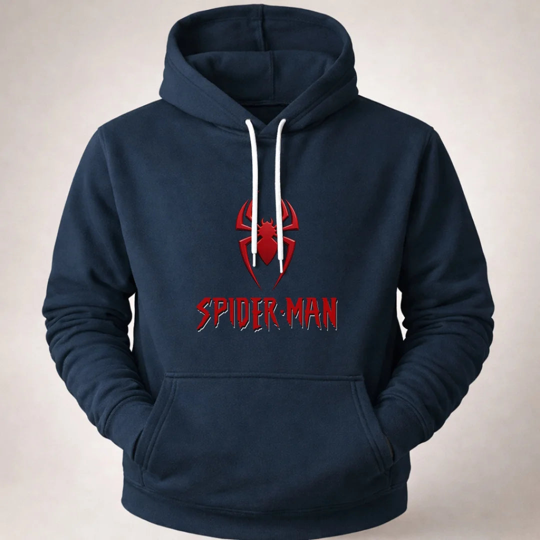 Buso Hoodie Hombre Con Capucha Y Bolsillo Canguro Spiderman (B01)