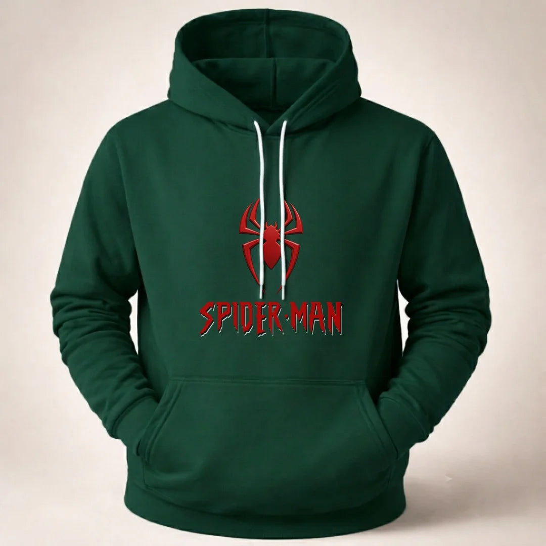 Buso Hoodie Hombre Con Capucha Y Bolsillo Canguro Spiderman (B01)