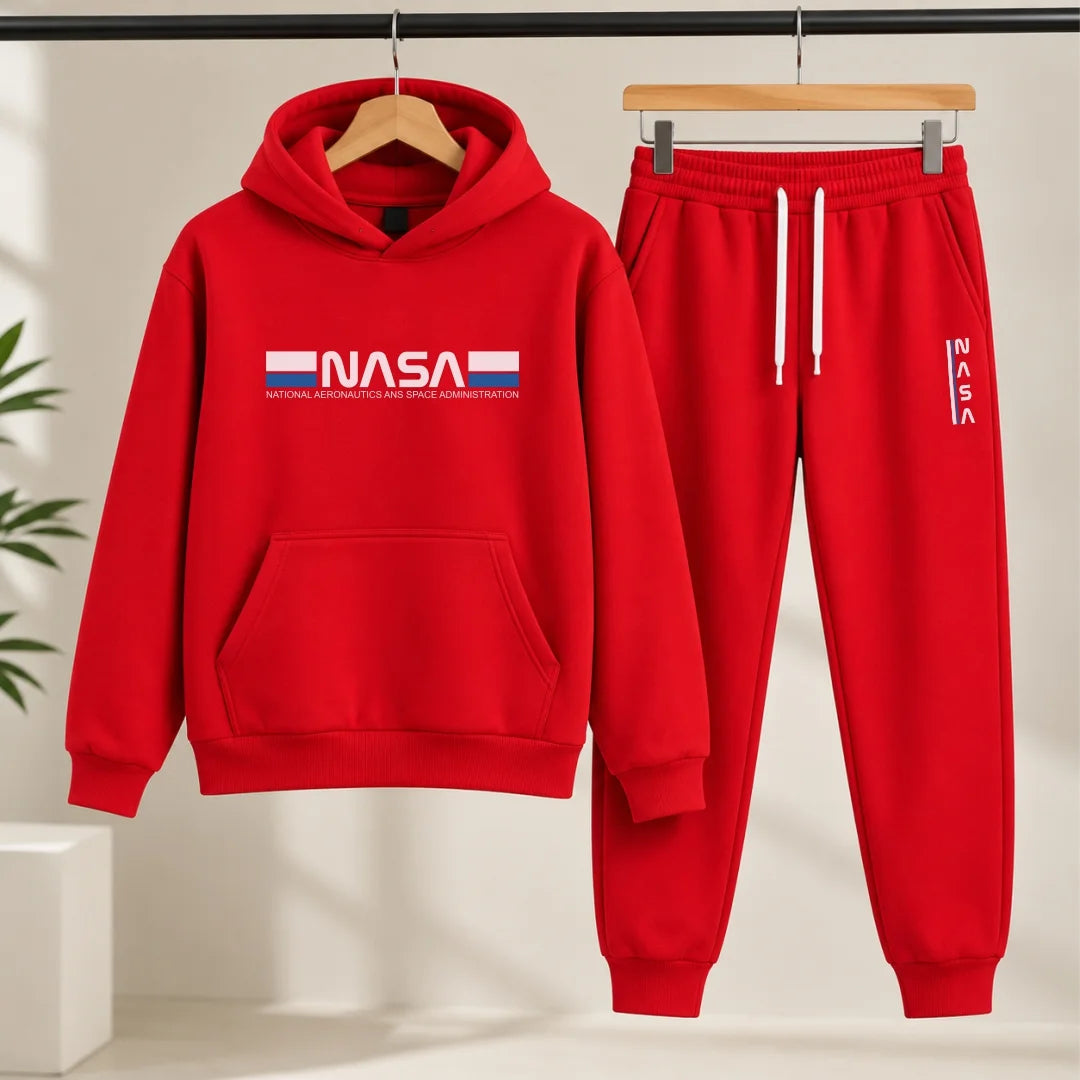 Conjunto Hoodie + Jogger Para Hombre Nasa (SH01)