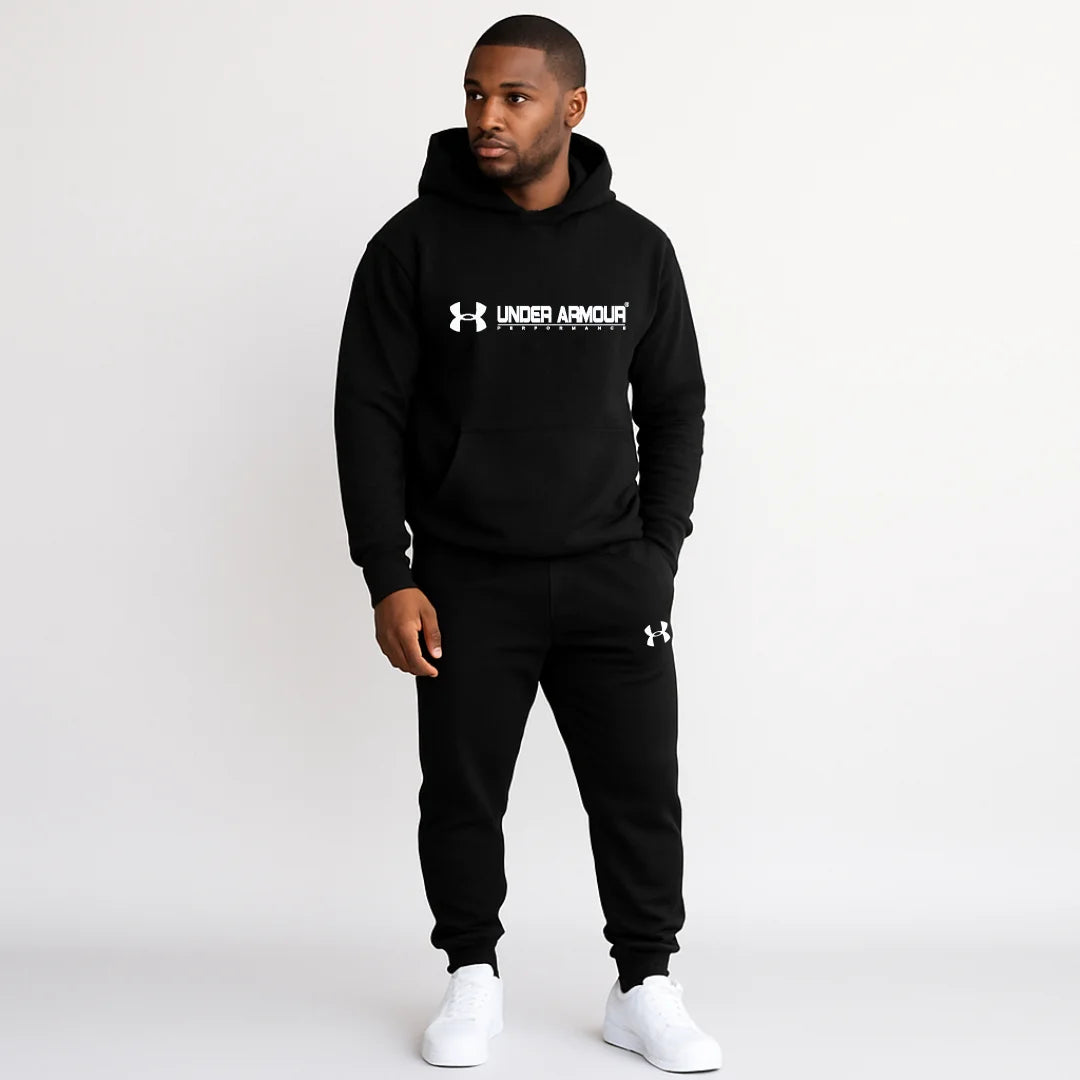 CONJUNTO SUDADERA JOGGER+HOODIE CON CAPOTA PARA HOMBRE UNDER ARMOUR