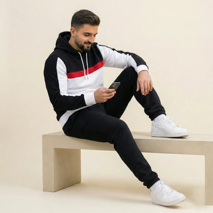 Conjunto Para Hombre Hoodie + Jogger F01 Negro