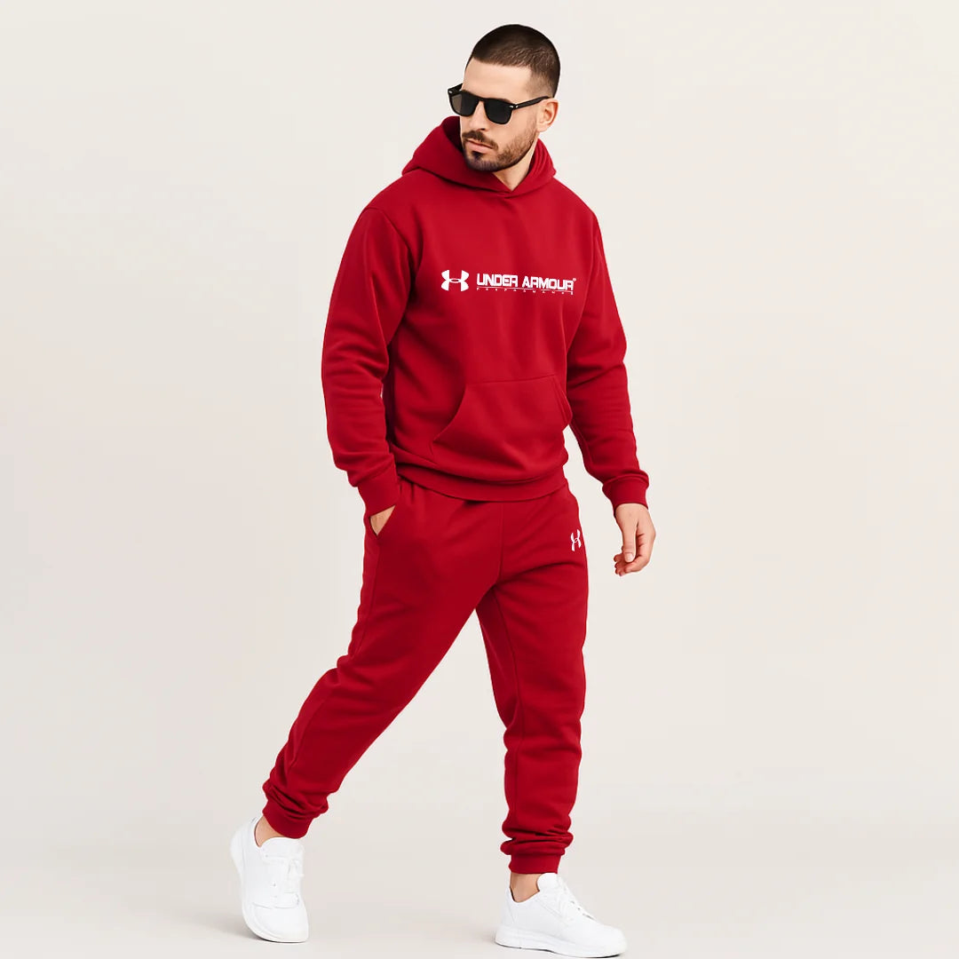 CONJUNTO SUDADERA JOGGER+HOODIE CON CAPOTA PARA HOMBRE UNDER ARMOUR