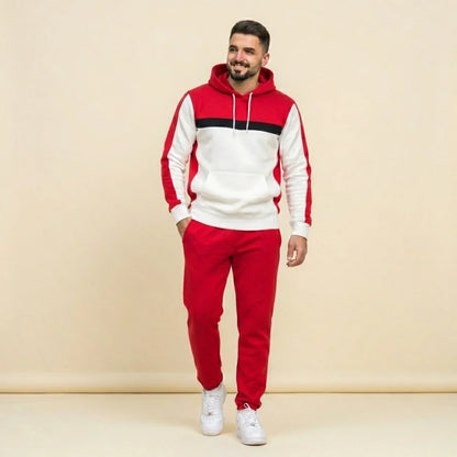 Conjunto Para Hombre Hoodie + Jogger F01 Rojo