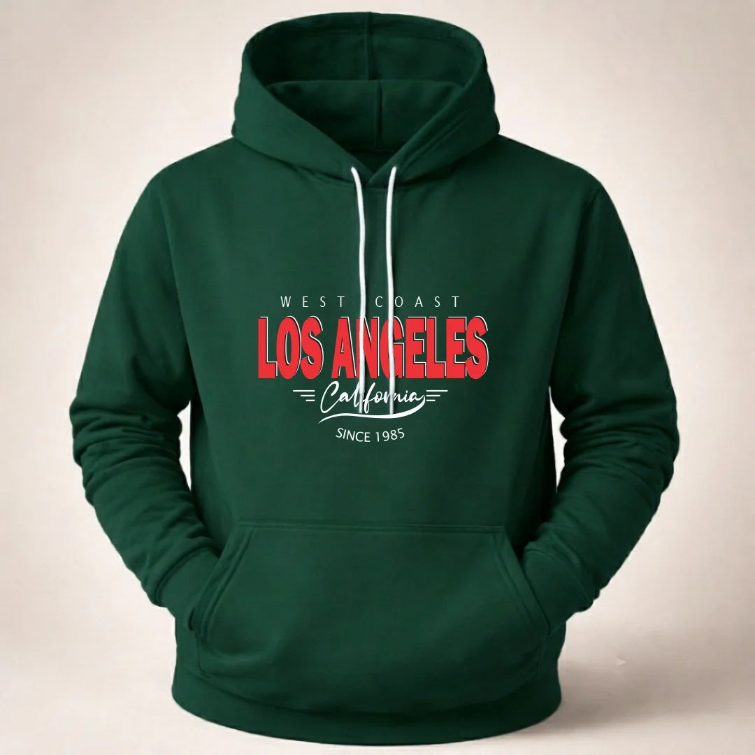 Buso hoodie Unicolor - Capucha Bolsillo Canguro B01 Los Angeles