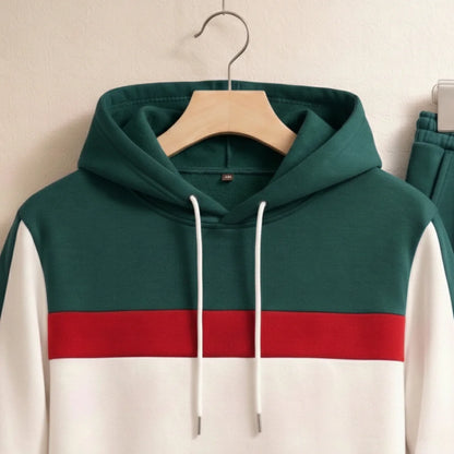 Conjunto Para Hombre Hoodie + Jogger F01 Verde Botella