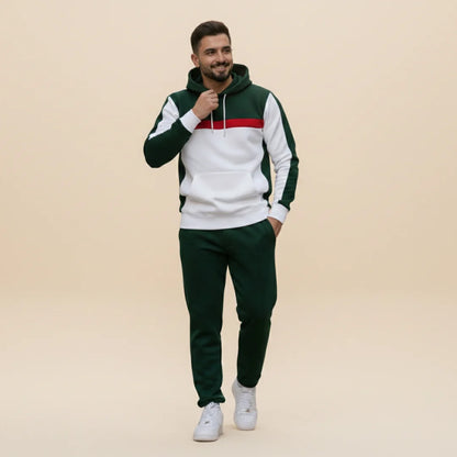 Conjunto Para Hombre Hoodie + Jogger F01 Verde Botella
